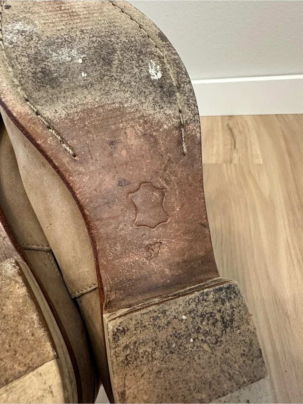 Free People Double-Buckle Suede Ankle Boots in Tan